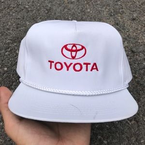 Vintage 90s Toyota Strap Back Hat Corded